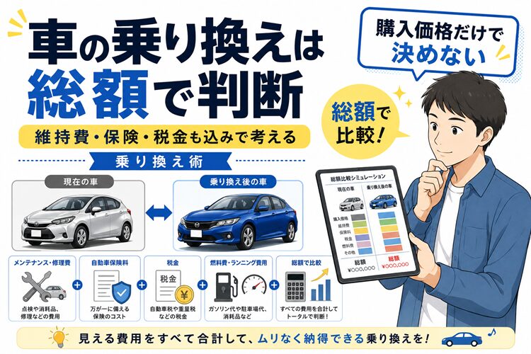 車を乗り換えるなら維持費・保険・税金も込みで考える｜総額で判断する乗り換え術