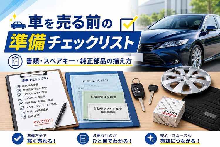 車を売る前の準備チェックリスト｜書類・スペアキー・純正部品の揃え方